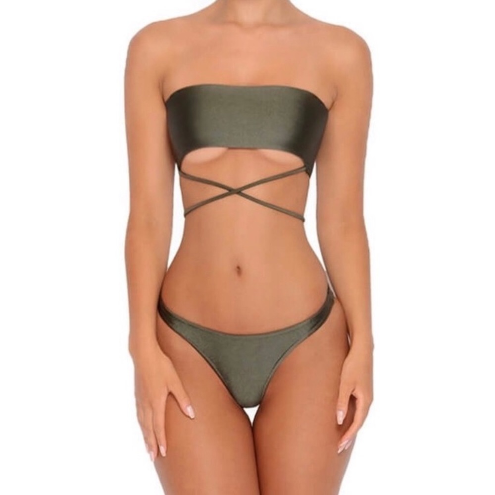 “Oh Polly” *NEW* High leg Bandeau Bikini